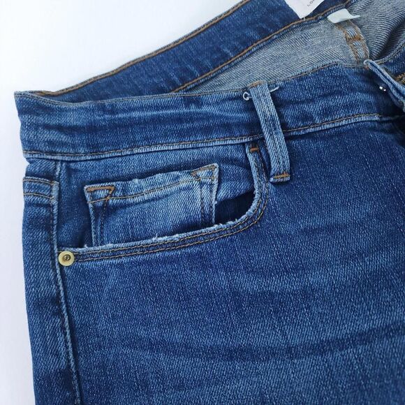 Frame Denim Women’s Le Garcon Denim Pant 26 Mid Rise Straight Fit Blue Jeans - Picture 6 of 10